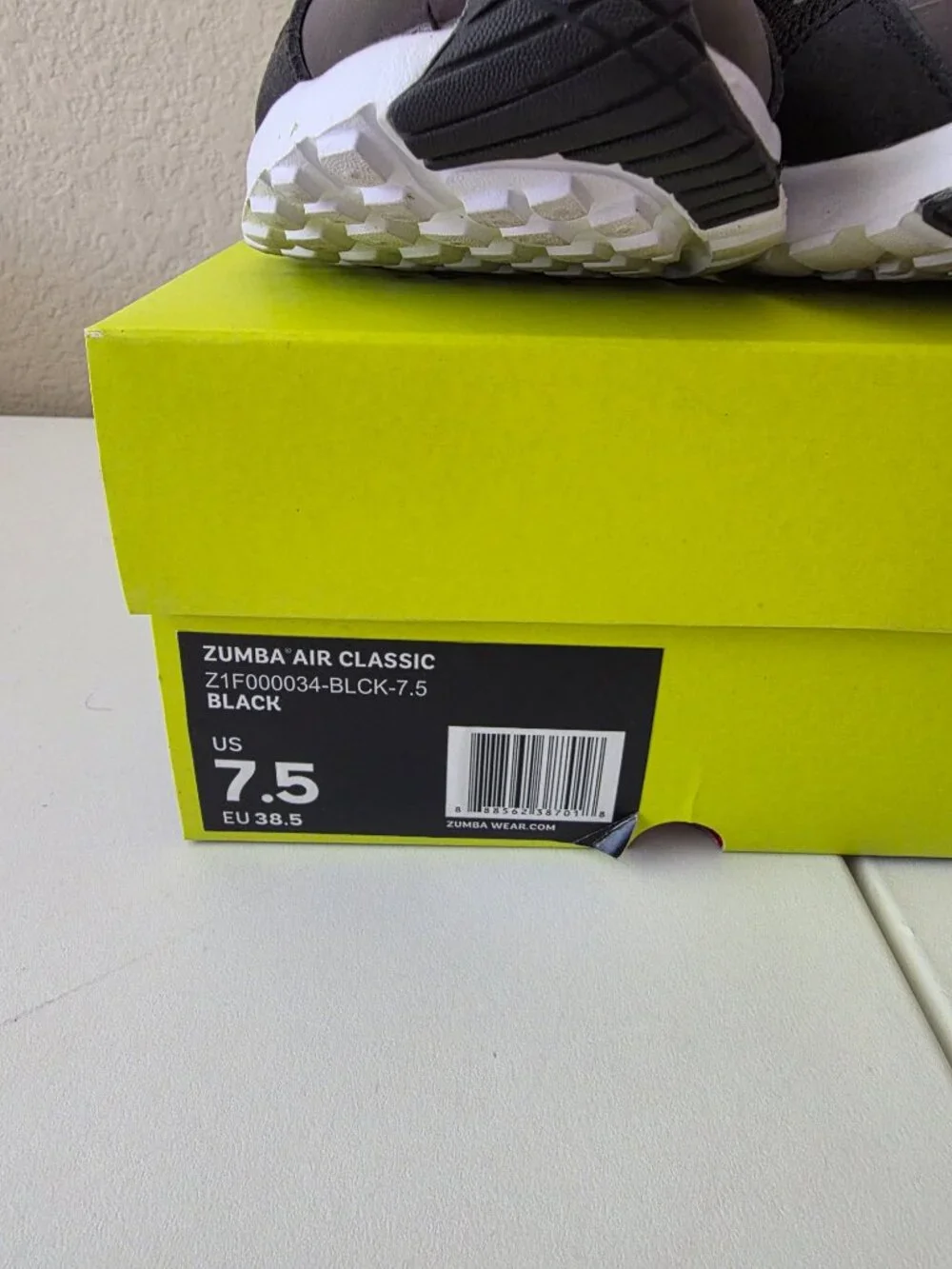 Zumba Air Classic Sneaker Shoes Women 7.5 Black